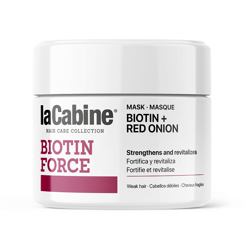LACABINE – BIOTIN FORCE MASK Маска укрепляющая с биотином для волос склонных к выпадению, 250 мл