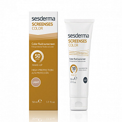 SCREENSES COLOR FLUID SUNSCREEN SPF 50 Light Солнцезащитное тональное средство (Светлый тон)